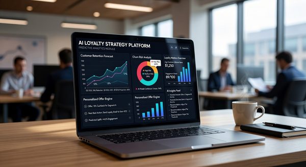 AI strategy visualization showing loyalty program optimization and personalization workflow