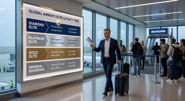 Airline boarding pass showing elite status designation and loyalty program match offer