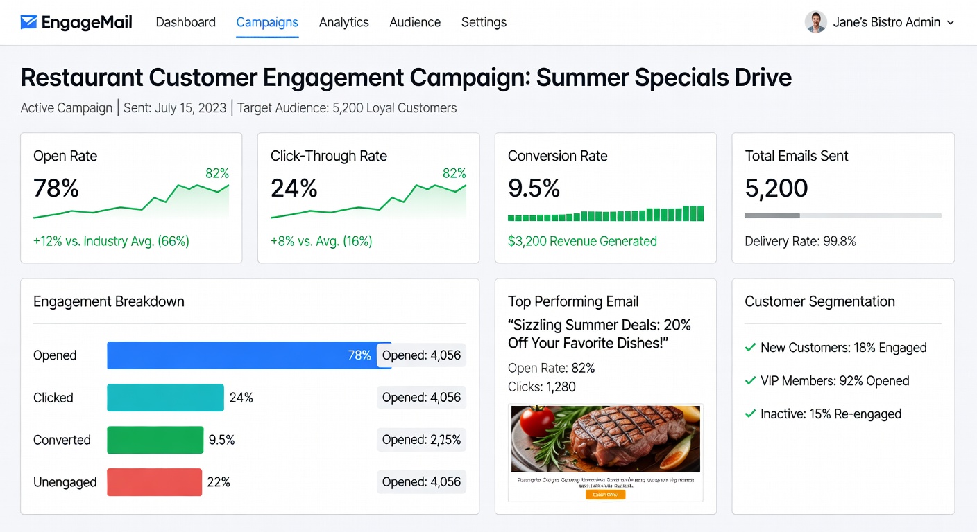 Email marketing automation workflow diagram for restaurant loyalty program