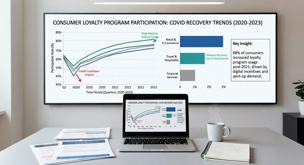 Graph showing loyalty program engagement trends during pandemic period