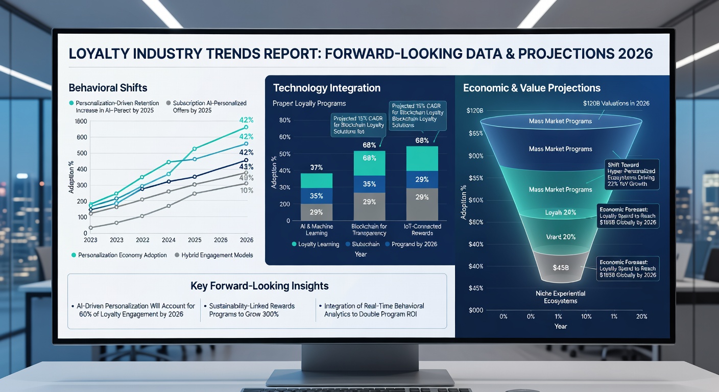 Future-looking loyalty trends infographic showing key themes for the year ahead
