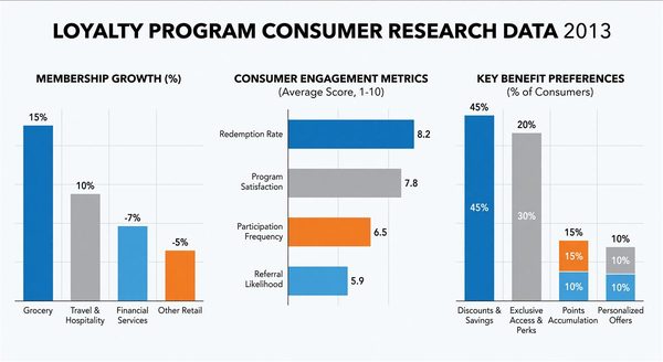 Bar charts showing loyalty program consumer research data 2013