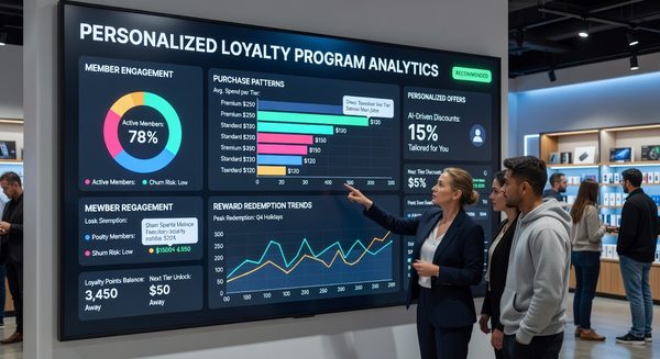 Retail loyalty app showing personalized product recommendations and targeted offer